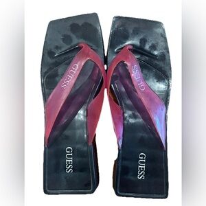 Vintage Guess Platform Sandals  Thongs Flip Flops Womens 10‎ Y2K Shoes